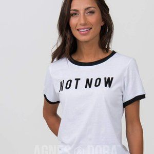Agnes & Dora™ Vintage Graphic Tee Not Now Maybe La